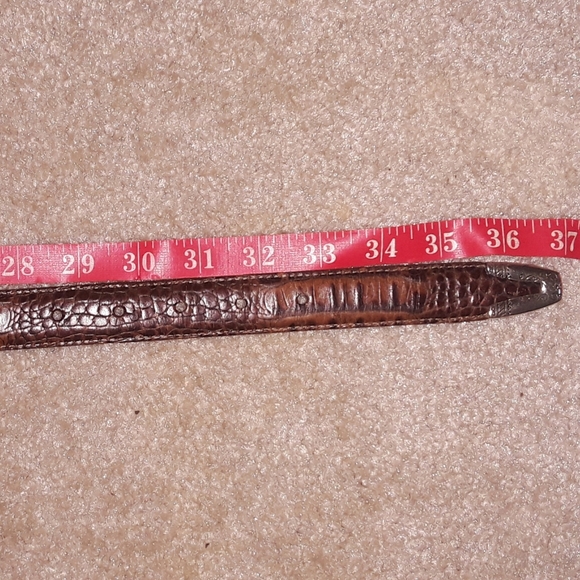 Brighton Embossed Croc Brown Leather Belt - EUC, M 30 - Picture 9 of 9